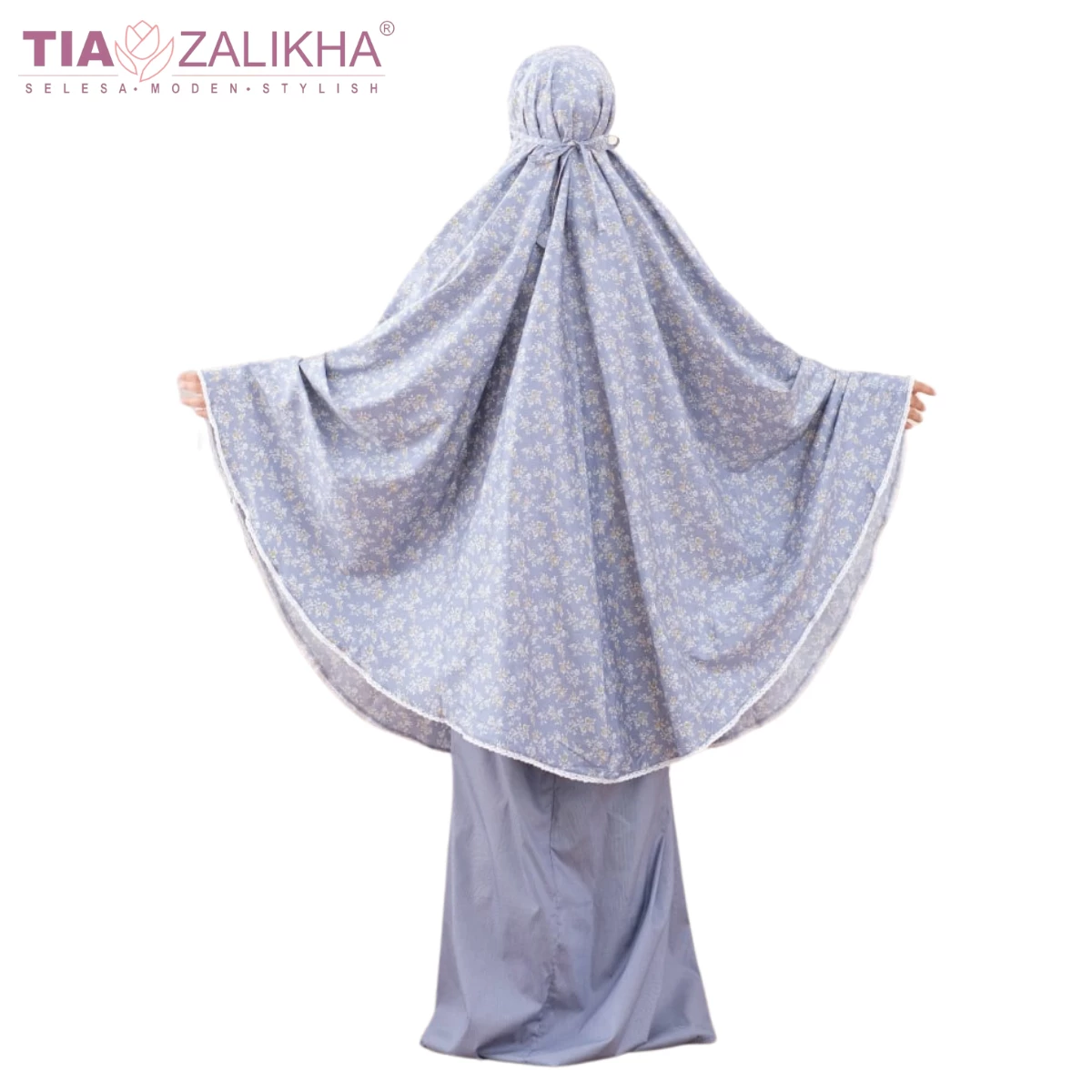 Telekung Petrea Collection - Grey